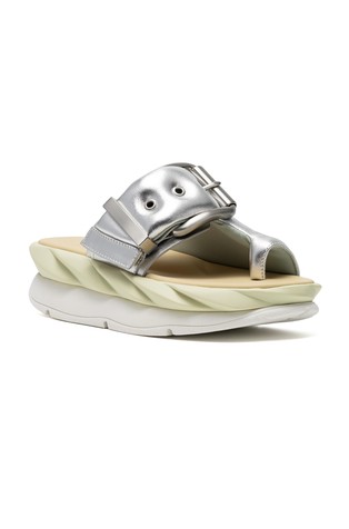4CCCCEES Mellow Glow Slides Silver 2