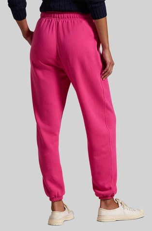 RALPH LAUREN Cotton Fleece Athletic Pant Bright Pink 2