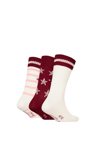 TOMMY HILFIGER 3-pack Socks Gift Box Red/White/Pink 2