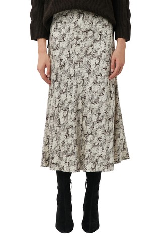 Satenasto midi krilo z vzorcem