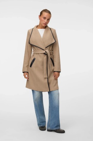 VMWATERFALL Coat with faux-leather details