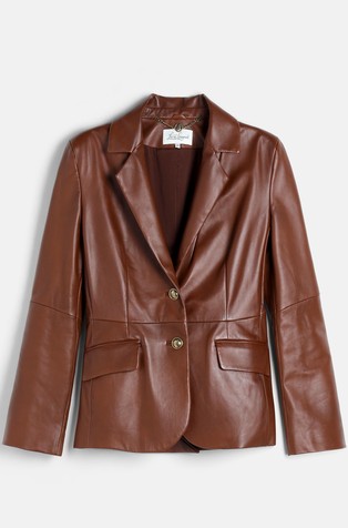 Leather blazer