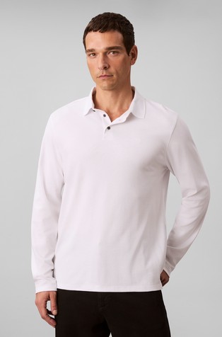 Cotton Polo Shirt With Long Sleeves