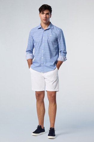 NORTH SAILS Patterned organic cotton shirt Blue 3