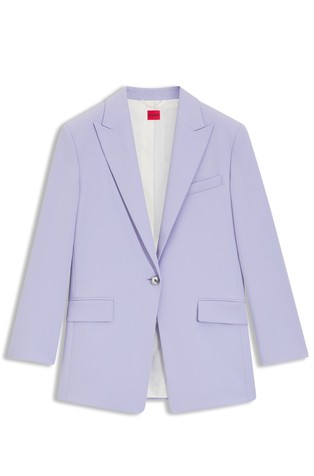 Relaxed-fit blazer in stretch fabric
