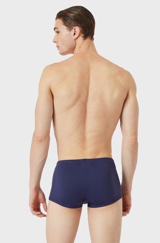 EMPORIO ARMANI Square leg swimsuit with embroidered eagle Dark Blue 2