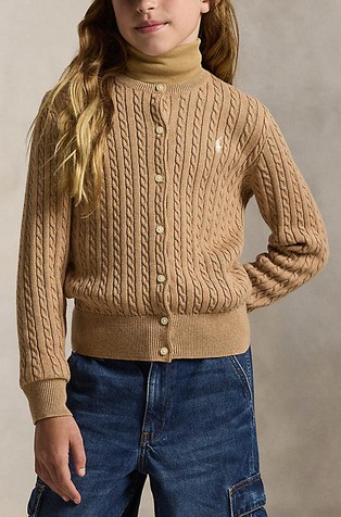 Mini-Cable Cotton Cardigan