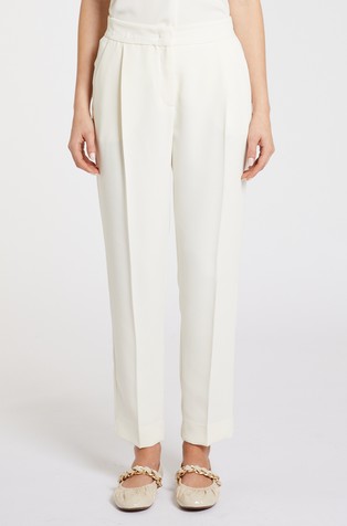 Art. 365 pleated trousers in crepe envers satin