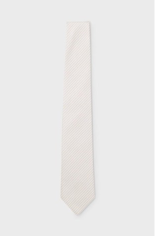 Diagonal-stripe tie in silk jacquard