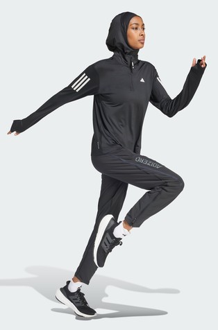 ADIDAS Own the Run tekaški pulover z delno zadrgo Črna - Black 3
