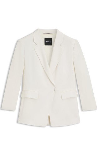 Slim-fit blazer with gathered sleeves