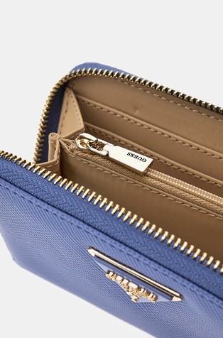 GUESS Laurel saffiano small wallet Blue 3