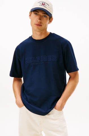 Logo Embroidery Relaxed Crew Neck T-Shirt