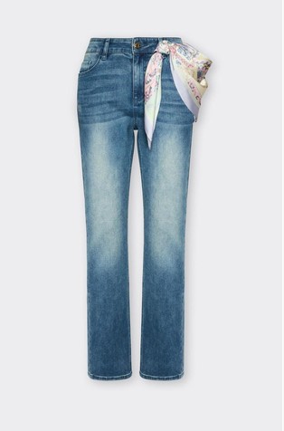 Rose regular fit jeans with detachable scarf