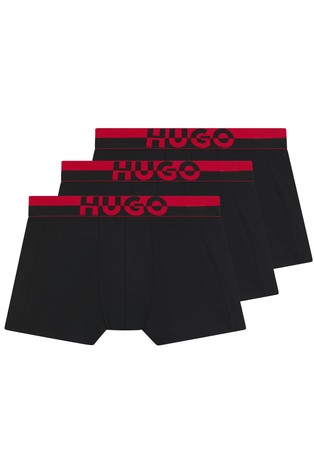 Three-pack of trunks with logo waistband