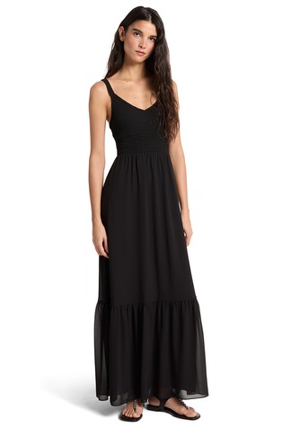 Dolga obleka z V-izrezom