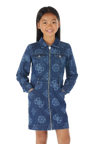 Denim obleka s 4G logotipi in potonikami
