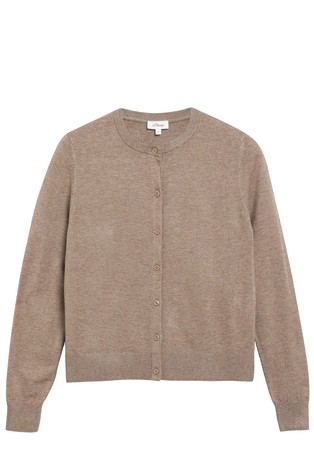 Fine-knit viscose blend cardigan