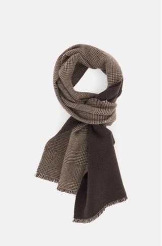 Scarf in Wool Cashmere with Prince of Wales Check