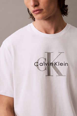 CALVIN KLEIN Monogram Logo Tee White 3