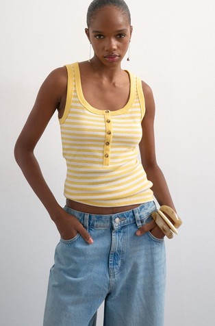 TSELLA majica brez rokavov iz raztegljivega bombaža