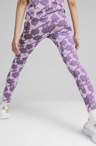PUMA ESS + pajkice s cvetličnim vzorcem Škrlatna - Purple 2
