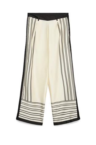 VMEVINA Straight trousers with striped inserts