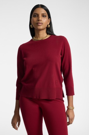 Sweater with 3/4 sleeves