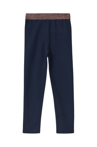 Sweat leggings with glitter waistband