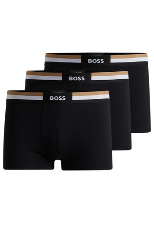 Three-pack of cotton-blend trunks with signature waistbands
