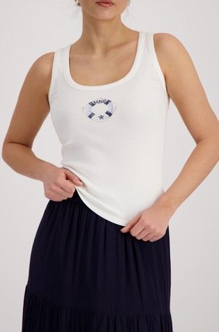 Majica brez rokavov z mini potiskom