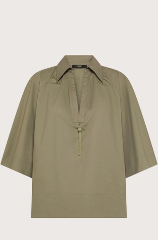 Srajca s kratkimi rokavi iz raztegljivega poplina