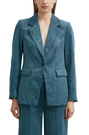 Single-breasted blazer made of wide-wale corduroy