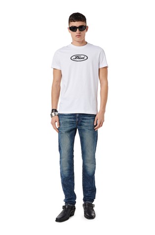DIESEL Slim jeans hlače - D-Strukt 09C73 Modra - Dark Blue 6