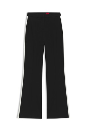 Regular-fit trousers with contrast side stripes