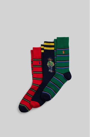Polo Bear darilni paket 3 parov nogavic