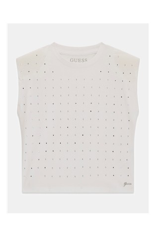 Majica brez rokavov z okrasnimi kamenčki