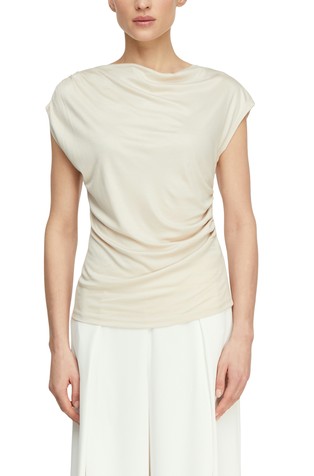 Viscose jersey top with draping