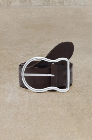 Studio usnjen pas z ovalno zaponko