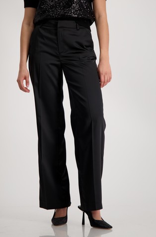Wide-leg satin trousers