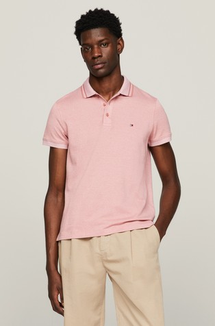 Slim fit polo majica s črtastimi obrobami