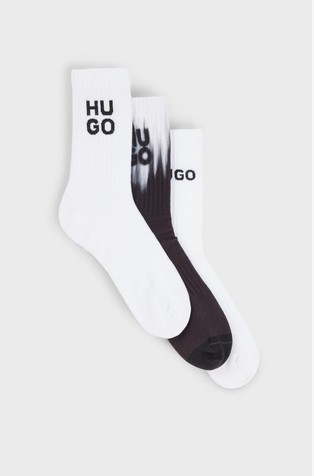 Three-pack of short-length socks with logo details