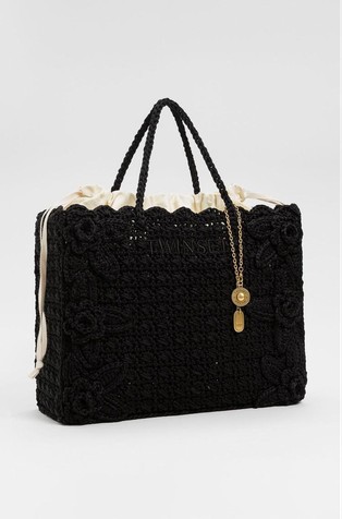 Kvačkana shopper torba z obeskom