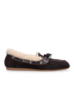 Warm suede loafers