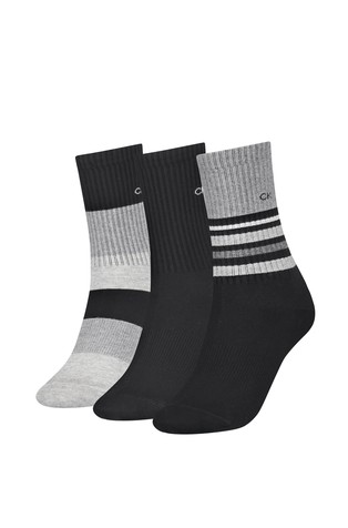 3 Pack Monogram Crew Socks