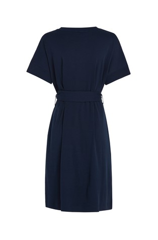 TOMMY HILFIGER Obleka s kratkimi rokavi in pasom Modra - Dark Blue 2