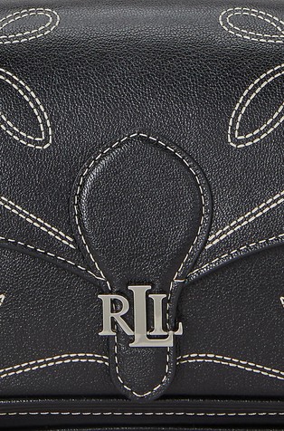 RALPH LAUREN Stitched Small Bradley Convertible Bag Black 6