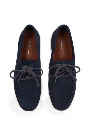 TOMMY HILFIGER Hibridni loafer čevlji iz semiša Modra - Dark Blue 5