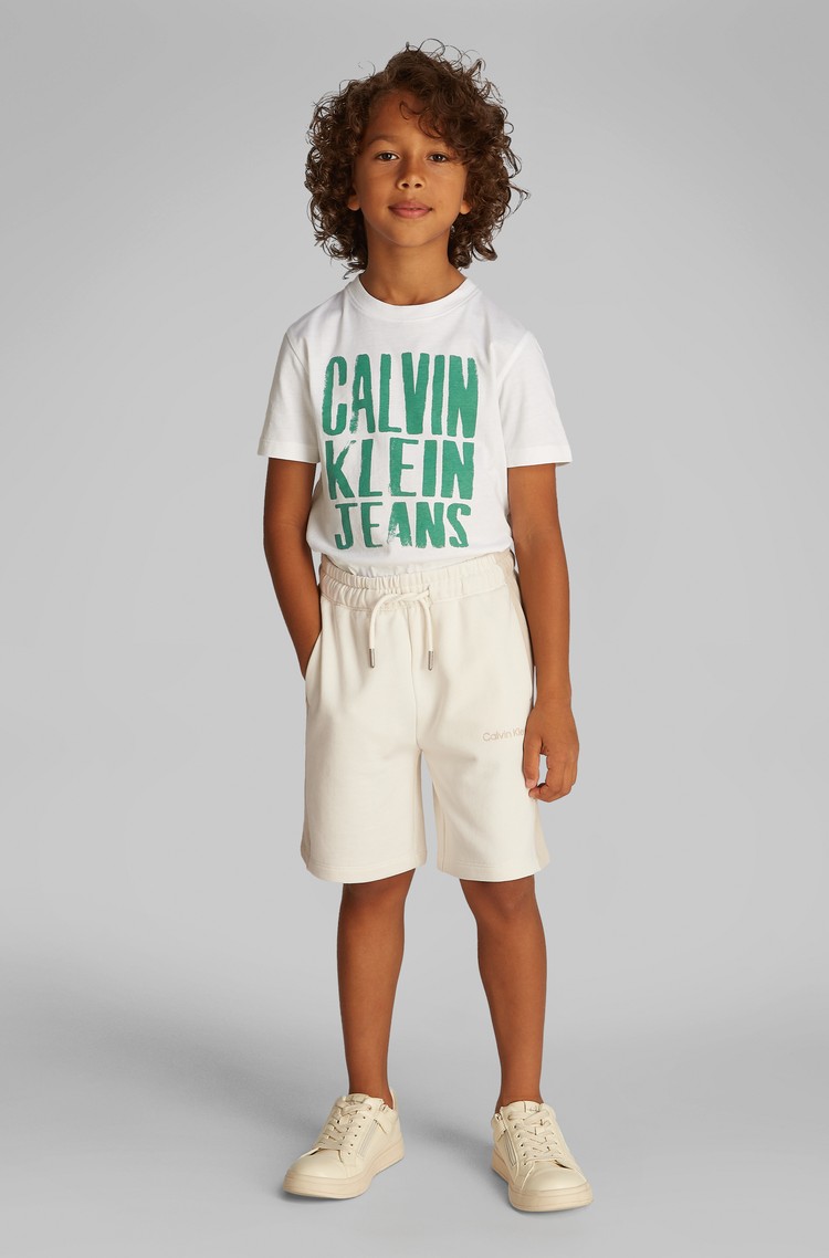 CALVIN KLEIN Relaxed fit Cotton Shorts Light Beige 