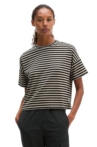 Oversize fit črtasta majica iz raztegljivega TENCEL™ modala
